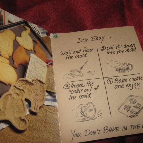 VINTAGE 1985 BROWN BAG COOKIE ART CERAMIC COOKIE PRESS T-REX DESIGN - Picture 7 of 10